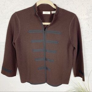 100% Cashmere VINTAGE Woman Neiman Marcus Brown Cardigan Size S